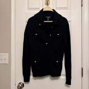 Lauren Jeans Co. Black Button-Up Cardigan